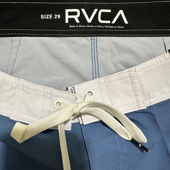 RVCA Mens Size 29‎ Eastern Green Blue Colorblock Stretch Swim Boardshorts NWT - Picture 6 of 7